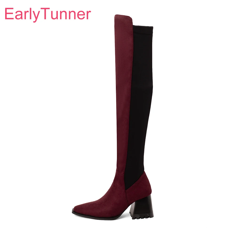 Riding Boot Short - New Winter Glamour Wine Red Black