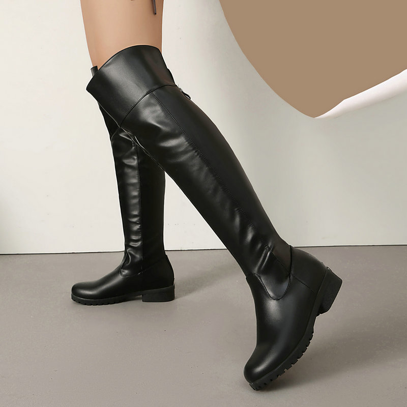 Riding Boot Short - Punk Gothic Soft PU Leather Low