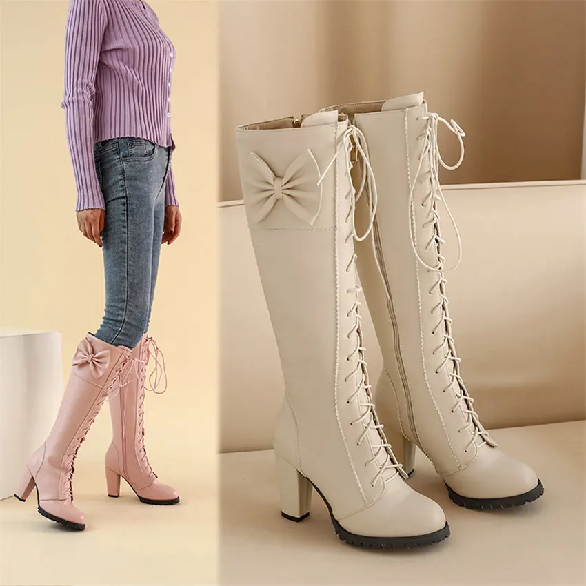 Sweet Bowtie Lolita Knee-high  - Riding Boot Short review and price
