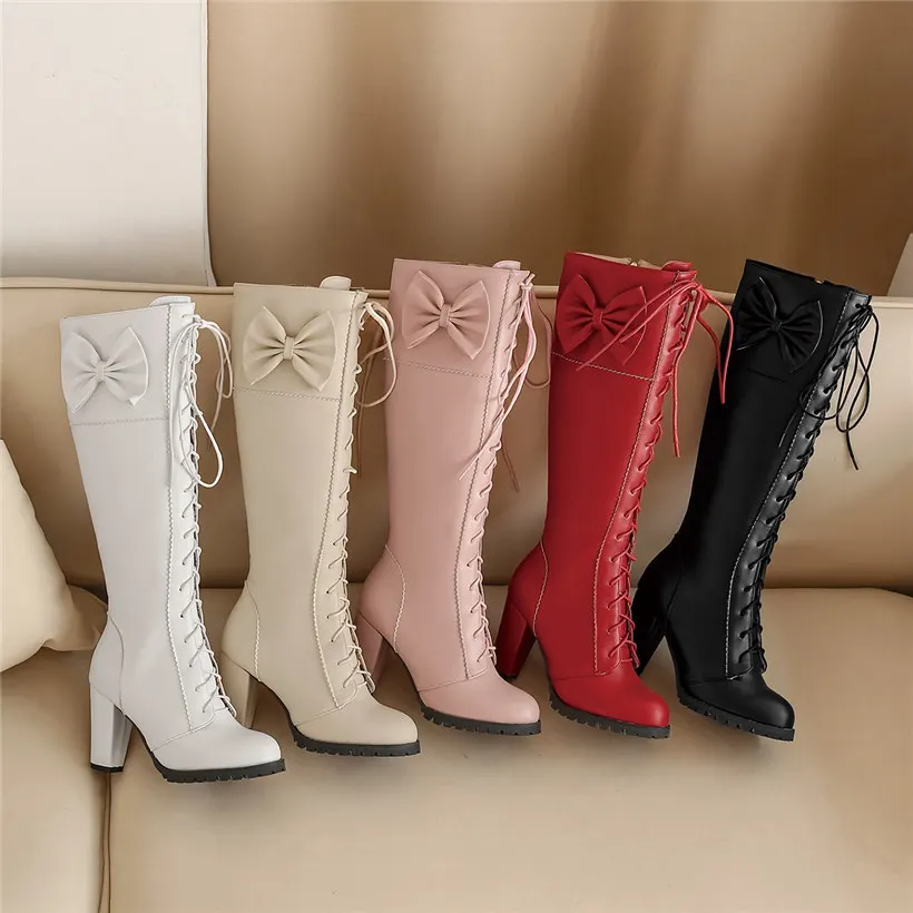 Sweet Bowtie Lolita Knee-high  - Riding Boot Short review and price