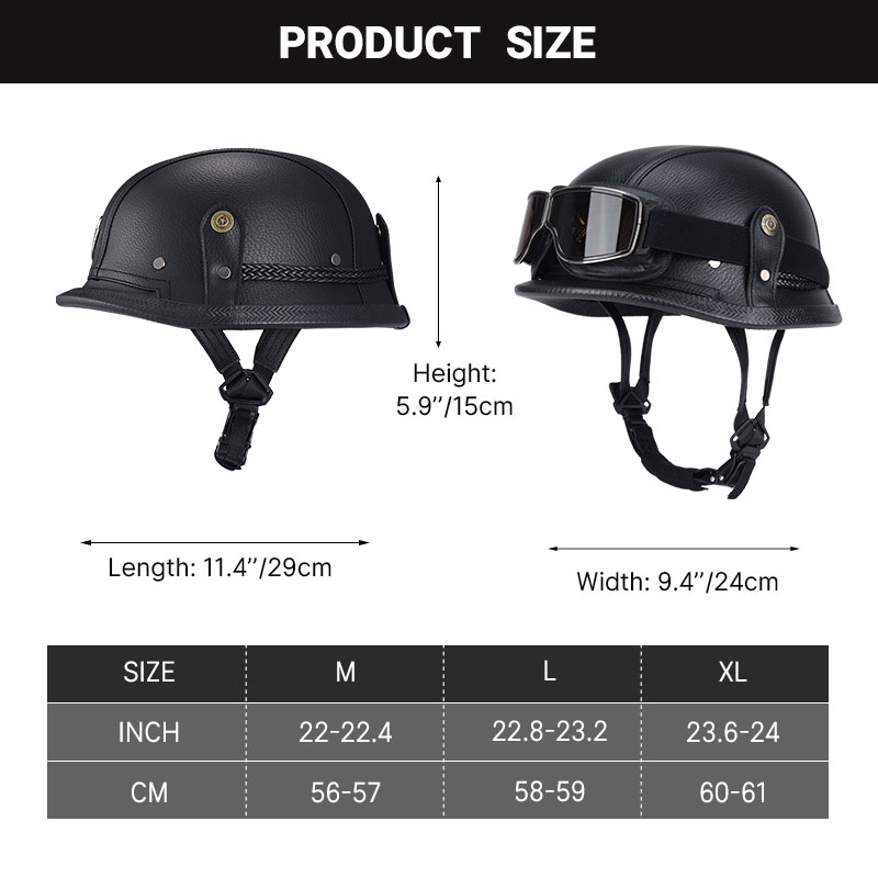 German Half Vintage Helmet Cla - Motorcycle Gear Vintage review and price