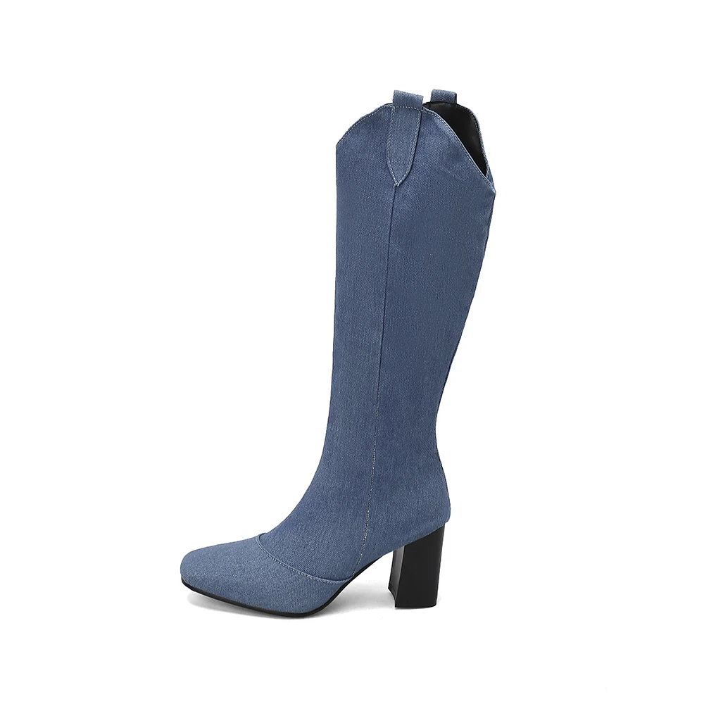 New Winter Black Blue Women Kn - Riding Boot Short review and price