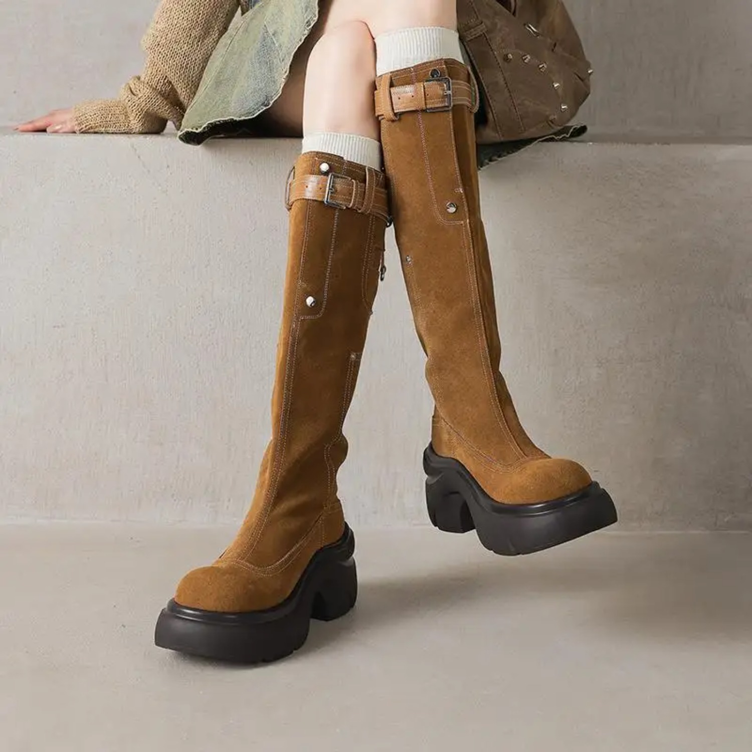 ZORSSAR Cow Suede Nubuck Round - Riding Boot Short review and price