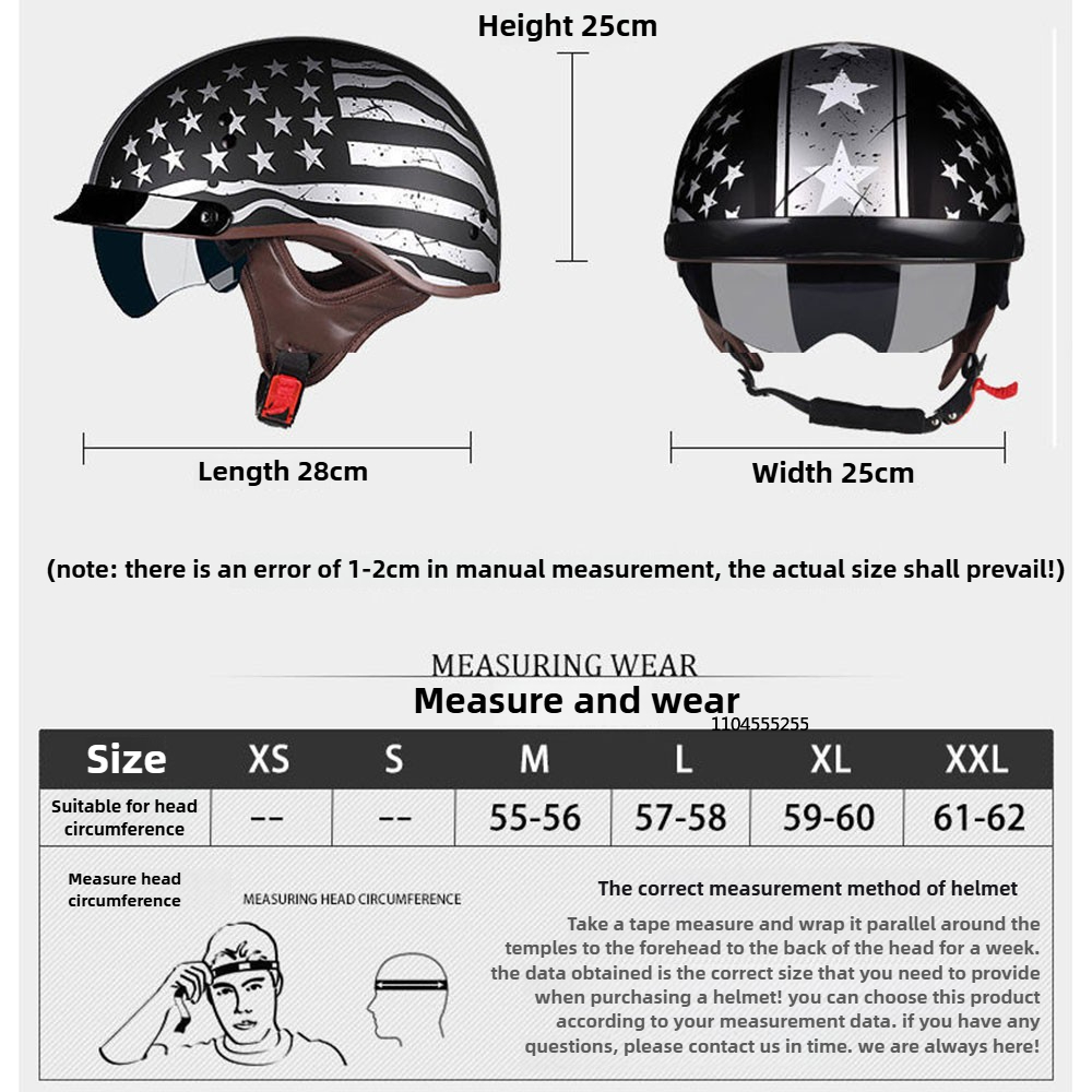 Motorcycle Helmet DOT Certific - Motorcycle Gear Vintage review and price