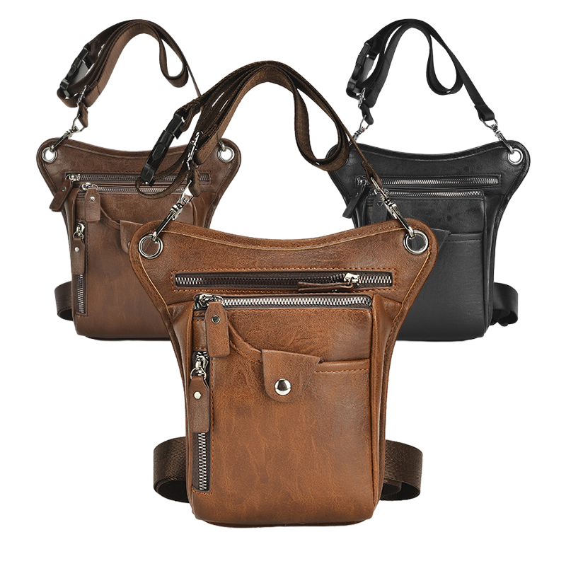 Vintage Pu Leather Waist Pack  - Motorcycle Gear Vintage review and price