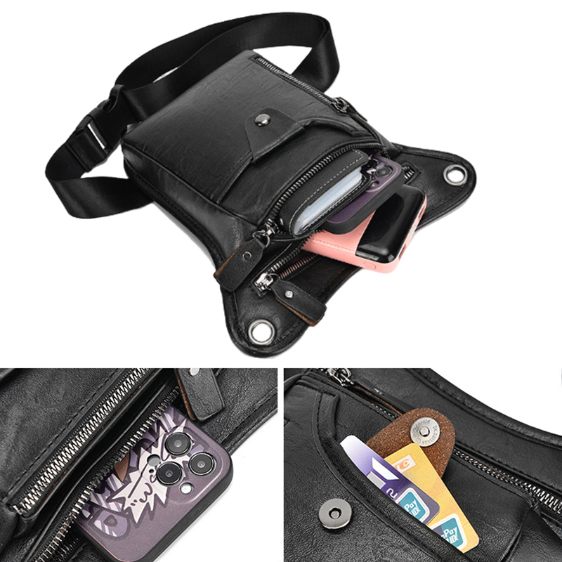 Vintage Pu Leather Waist Pack  - Motorcycle Gear Vintage review and price