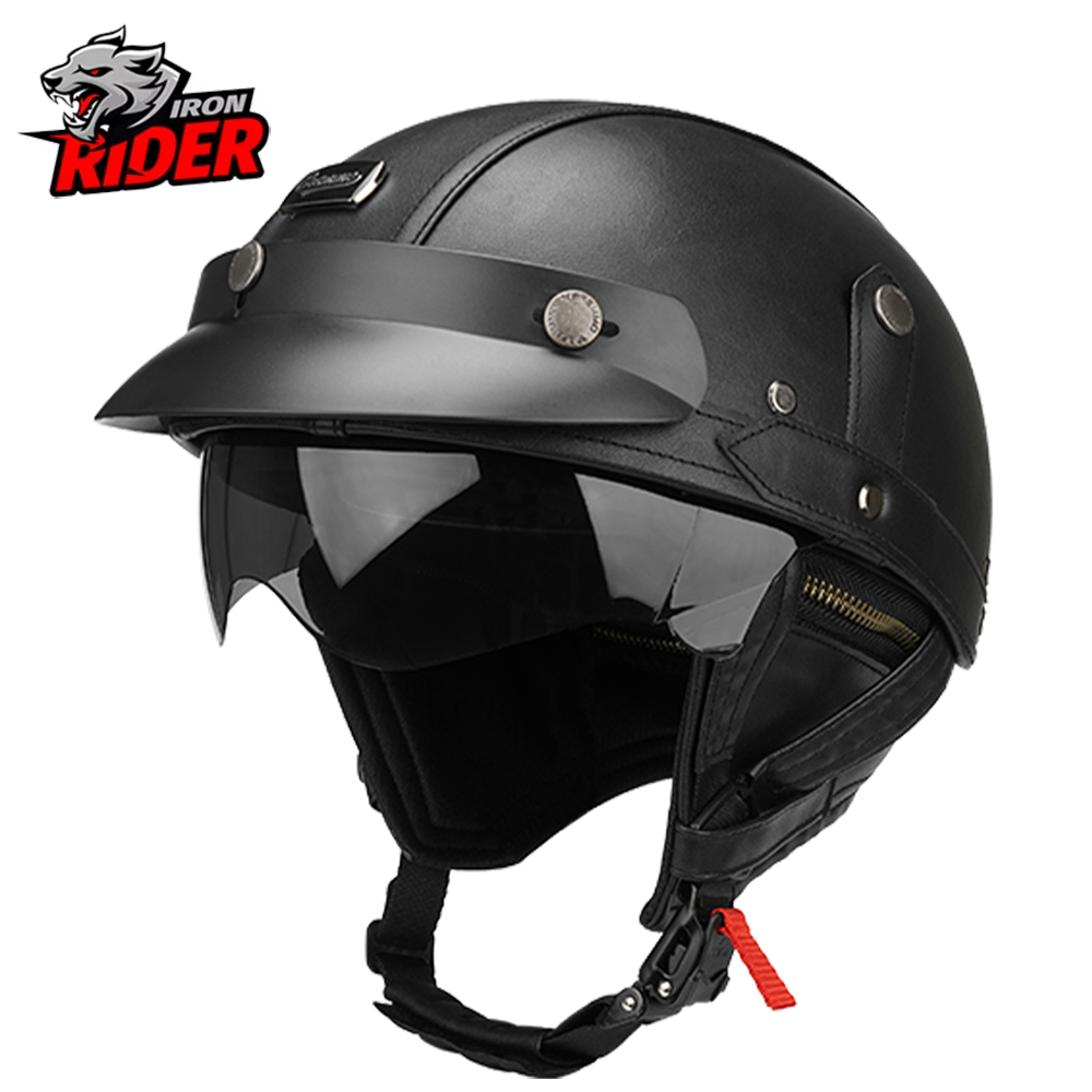 Black Motorcycle Half Helmet G - Motorcycle Gear Vintage review and price