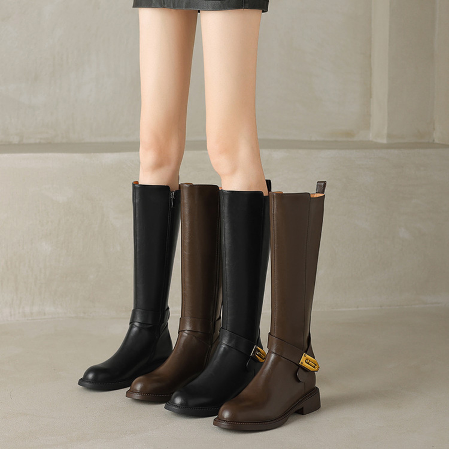 Zorssar Cow Leather Chunky Med - Riding Boot Short review and price